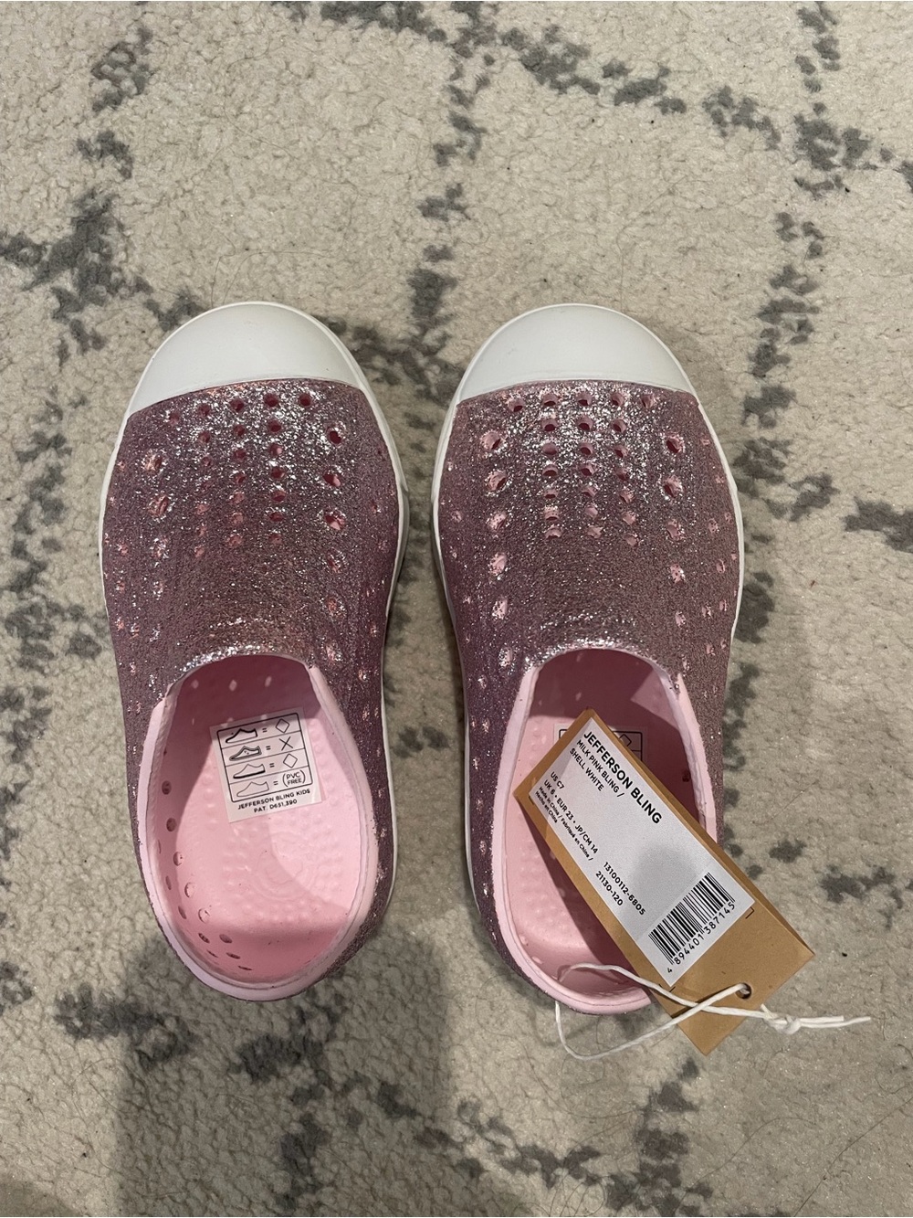 Native Shoes - toddler Glitter Pink